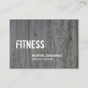 Creative Grey Wall Personal Trainer Business Card