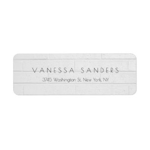 Creative Grey Wall Professional Modern Unique Return Address Label