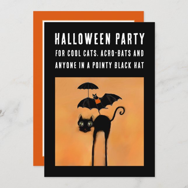 Creative Halloween Party Invitations (Front/Back)