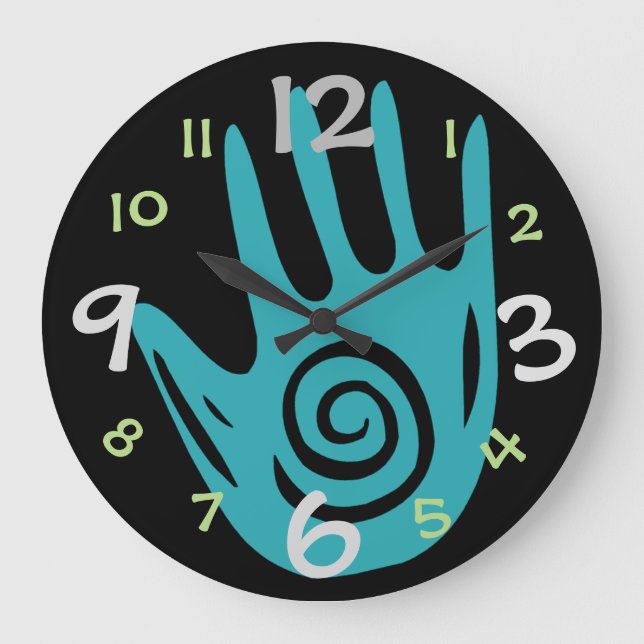 Creative Hand Wall Clock for Art/Craft Room (Front)