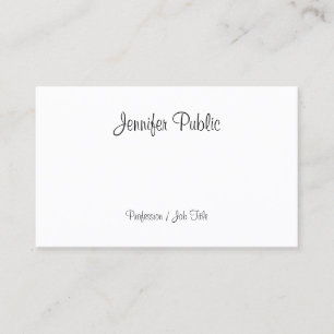 Creative Handwritten Script Modern Clean Pretty Business Card