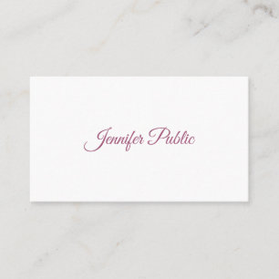 Creative Handwritten Script Modern Simple Chic Business Card