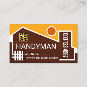 Creative Handyman Home Frame Business Card
