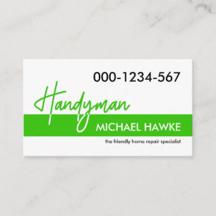 Creative Handyman Signage Builder Business Card