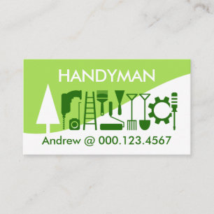 Creative Handyman Tools Tree Hillslope Business Card