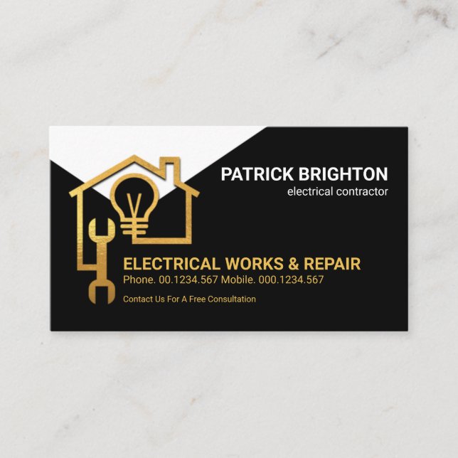 Creative Home Electric Circuit Wiring Business Card (Front)