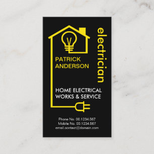 Creative Home Electric Wiring Circuit Electrician Business Card