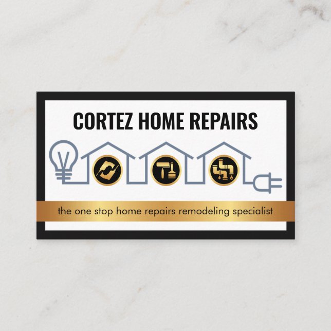 Creative Home Handyman Tools Circuit Wiring Business Card (Front)
