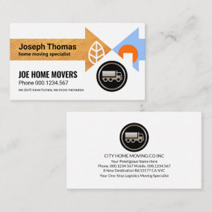 Creative Home Moving Arrows Logistics Business Card