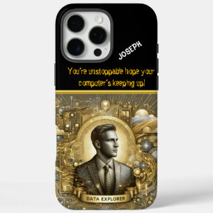 Creative Illustrations of Data Insights iPhone 16 Pro Max Case