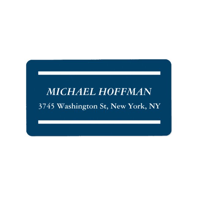 Creative Indigo Dye Minimalist Classical Italic Label (Front)