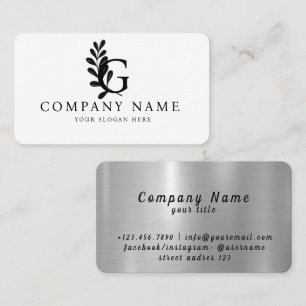 Creative Initial G Letter Vector Luxury Design Art Business Card