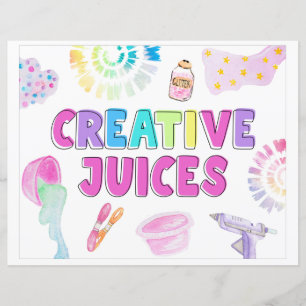 Creative Juices Sign   Craft Party Drink Sign