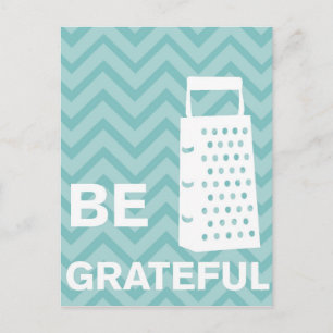 Creative Kitchens - Grater on chevron. Postcard
