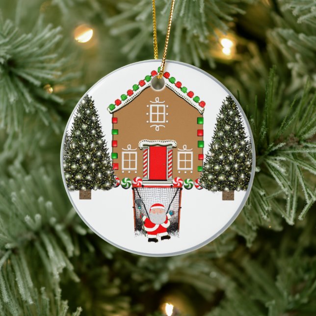 Creative Lacrosse Collectable Ceramic Ornament (Tree)