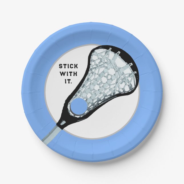 Creative Lacrosse Party Paper Plate (Front)