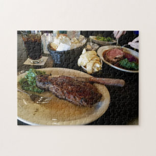Creative landscape steak photo jigsaw puzzle