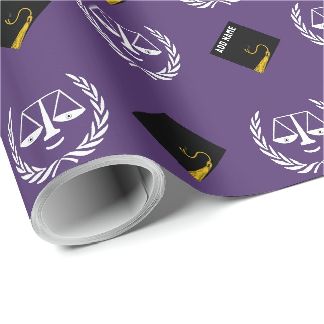 Creative Law School Grad Gift Wrapping Paper (Roll Corner)