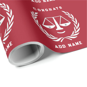 Creative Law School Grad Gift Wrapping Paper