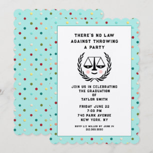 Creative Law School Grad Party Invitation