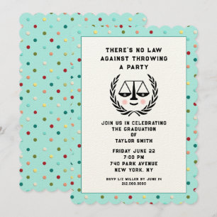 Creative Law School Grad Party Invitation
