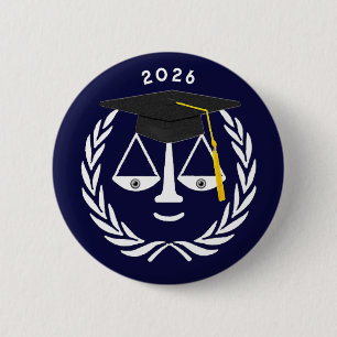 Creative Law School Graduation 6 Cm Round Badge