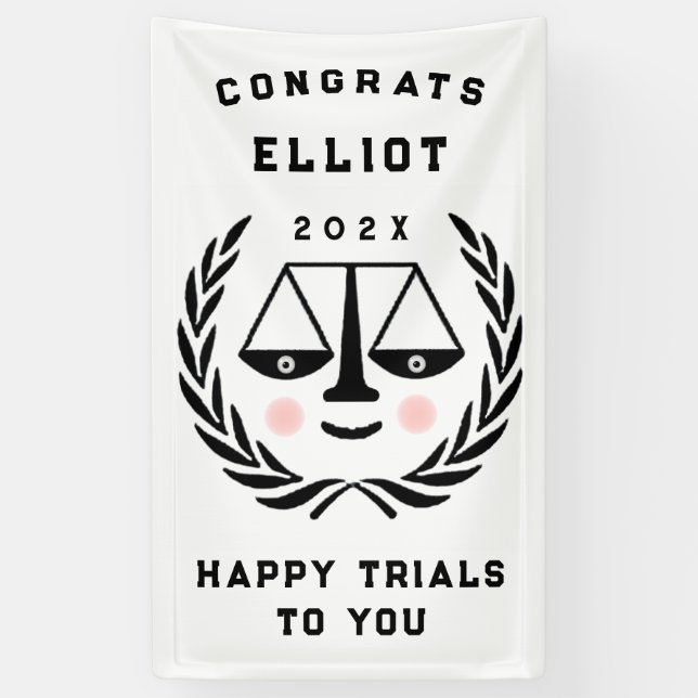 Creative Law School Graduation Banner (Vertical)