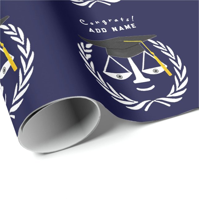 Creative Law School Graduation Gift Wrapping Paper (Roll Corner)