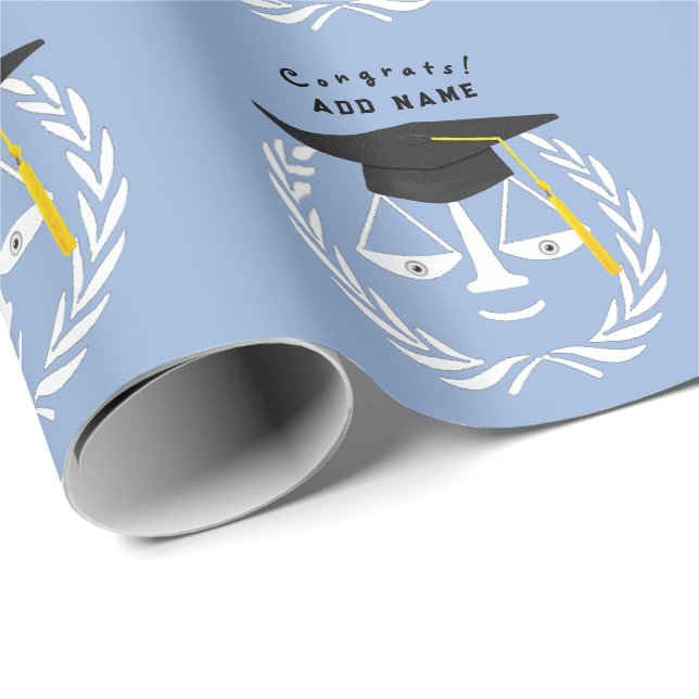 Creative Law School Graduation Gift Wrapping Paper (Roll Corner)