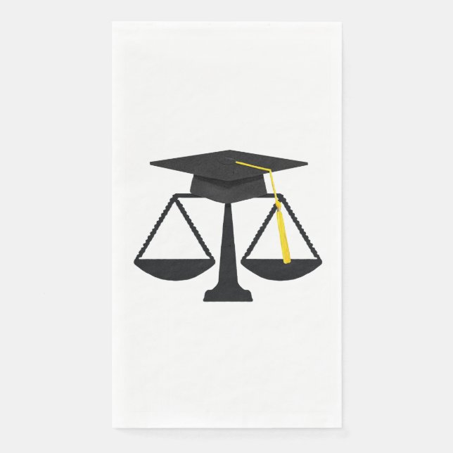 Creative Law School Graduation Napkin (Front)