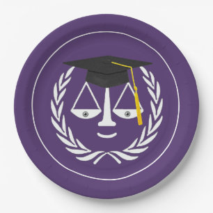 Creative Law School Graduation Paper Plate