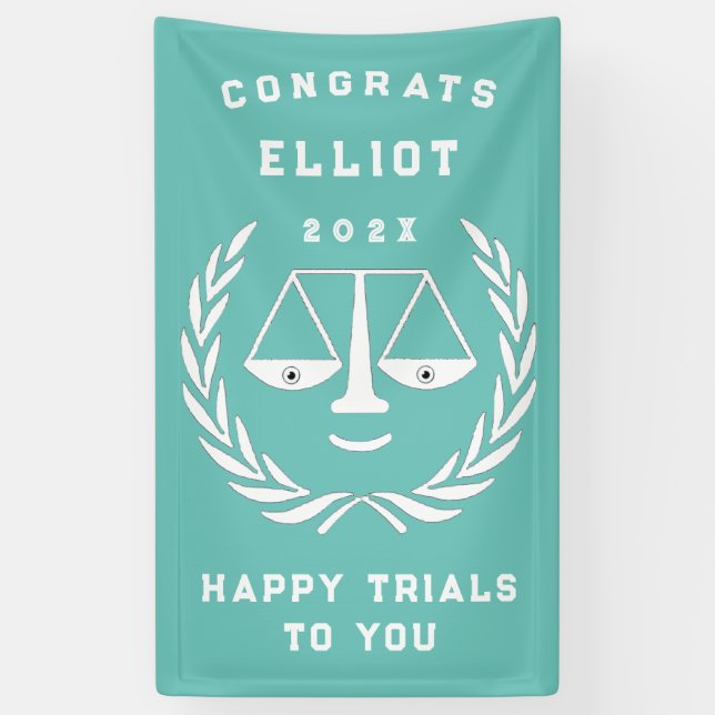 Creative Law School Graduation Party Banner (Vertical)