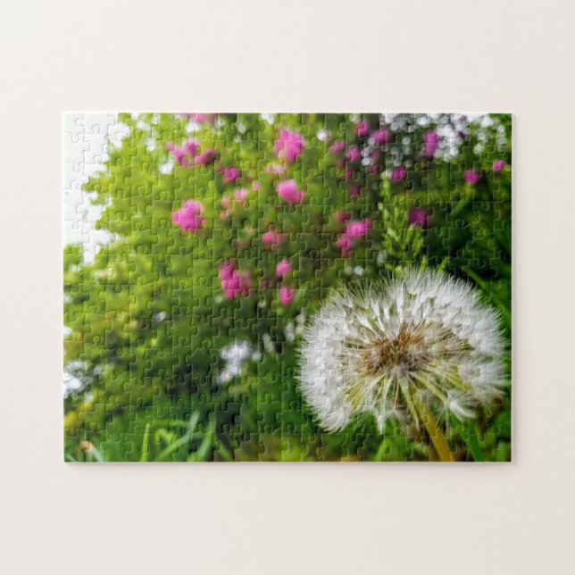 Creative lawn dandelion photo jigsaw puzzle (Horizontal)