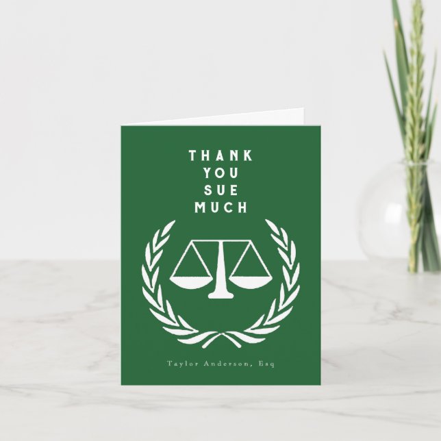 Creative Lawyer Thank You Card (Front)