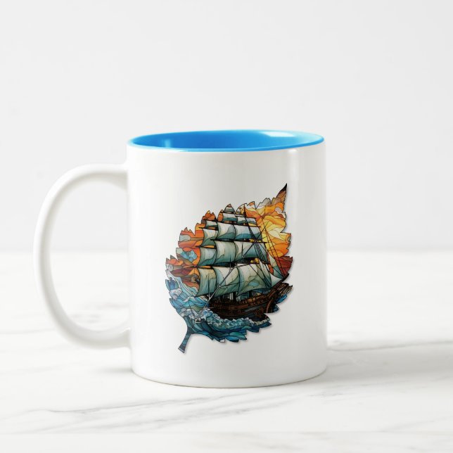 Creative Leaf Mug for coffee or tea (Left)
