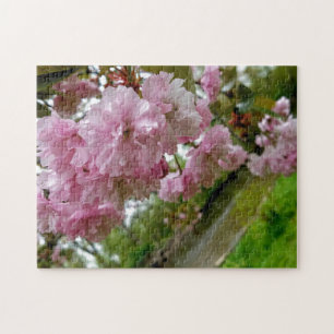 Creative light pink tree flower jigsaw puzzle