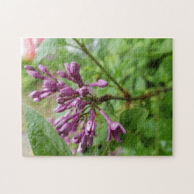 Creative light purple lilac photo jigsaw puzzle (Horizontal)