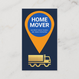 Creative Location Icon Home Moving Service Business Card