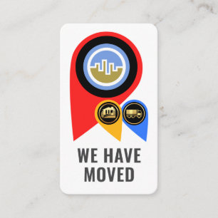 Creative Location Icons Office Moving Business Card