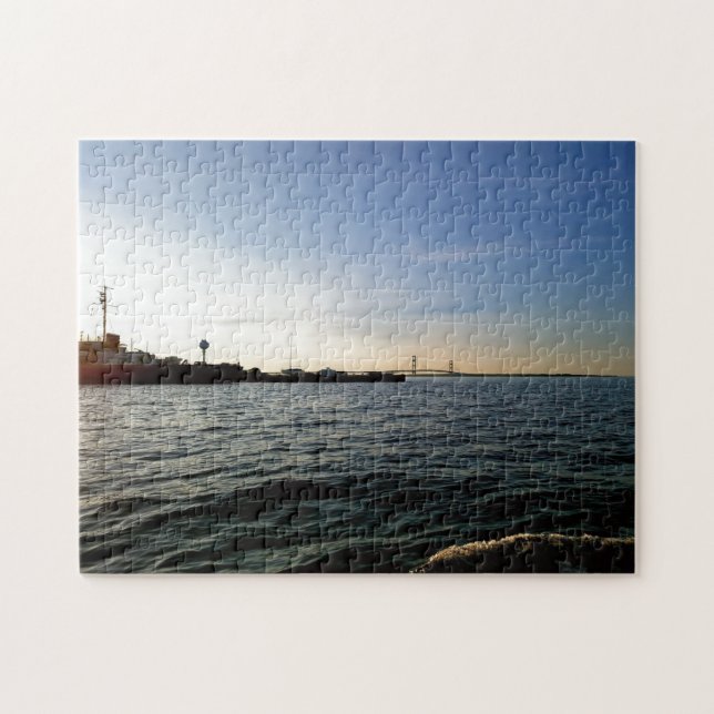 Creative Mackinac bridge photo jigsaw puzzle (Horizontal)