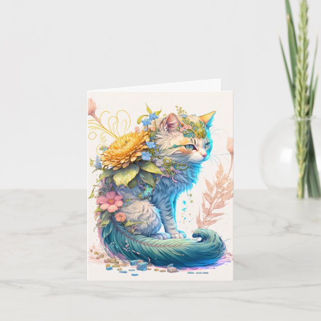 Creative Majestic Kitty Cat Design Card (Front)