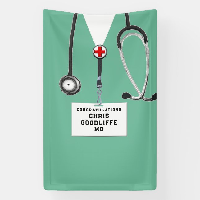 Creative Medical School Graduation Banner (Vertical)