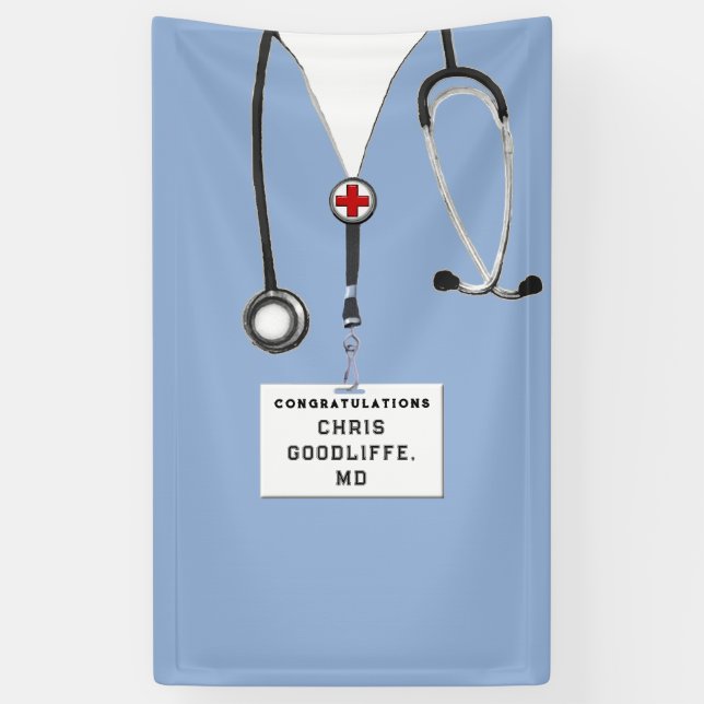 Creative Medical School Graduation Banner (Vertical)
