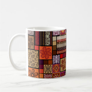 Creative mega set of seamless patterns inspired by coffee mug