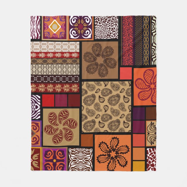 Creative mega set of seamless patterns inspired by fleece blanket (Front)