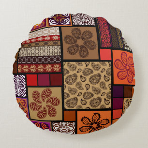 Creative mega set of seamless patterns inspired by round cushion
