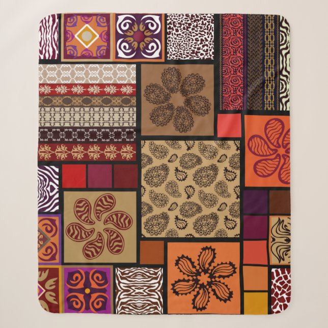 Creative mega set of seamless patterns inspired by sherpa blanket (Front)