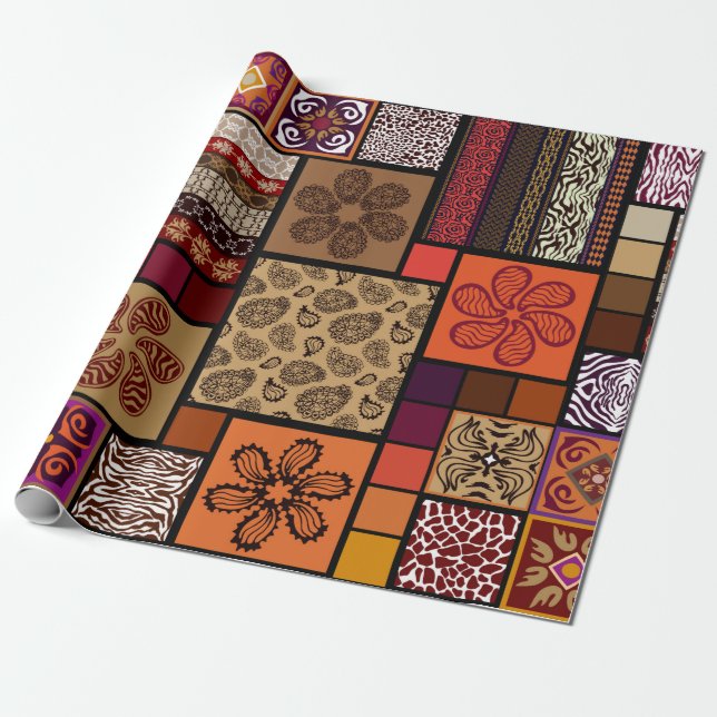 Creative mega set of seamless patterns inspired by wrapping paper (Unrolled)