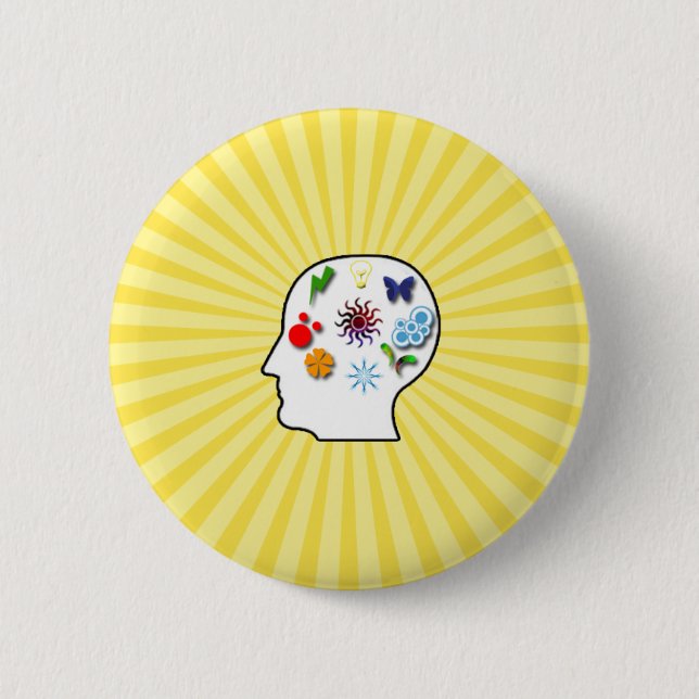 Creative Mind 6 Cm Round Badge (Front)