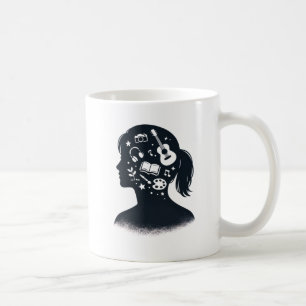 Creative Mind Silhouette Personalized Artistic Coffee Mug
